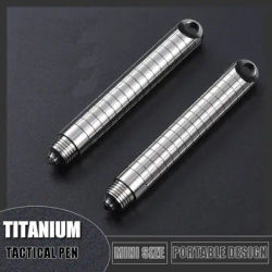 New Portable Mini Titanium Tactical Pen Self Defense EDC Tool Outdoor Camp Emergency Glass Breaker Writing Pen Gift Box