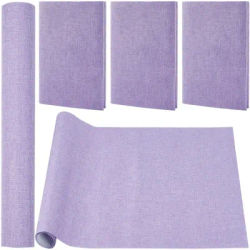 51 x 11.8" Linen Book Cloth Lilac for Books Binding Fabric Surface Paper Backed Bookcover Densely Woven Cloth Books making kit