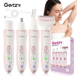 USB four in one electric shaver - suitable for face, nose, legs, armpits, painless trimmer - portable beauty toolkit