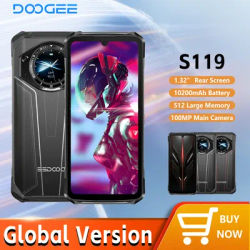 DOOGEE S119 Rugged Phone 6.72" FHD+ IPS Screen 8GB 512GB 100MP AI Main Camera 10200mAh Battery 33W Android 14 NFC