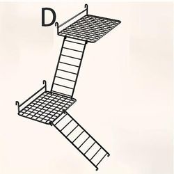 TEMU Simple Metal Bird Ladder With Climbing Frame In Models, Made Of Durable Iron Alloy - Ideal For Aviary Use