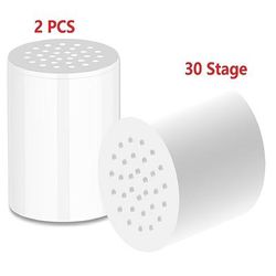 TEMU 30-stage Universal Shower Filter - Restores Ph Balance, Removes Chlorine, Fluoride & - Reduces Itching, & For A Cleaner, Skin