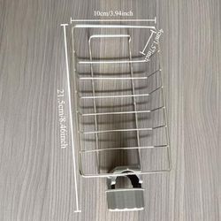 TEMU Stainless Steel Kitchen Sink Organizer Rack - Space-saving Faucet Holder For Sponges, Soap, Towels, And Utensils With And Durable Construction