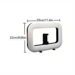 TEMU Smartphone Video Rig With Light, Cell Phone Handheld With Ring Light 2500-8500k Selfie Light For Camera, Smartphone, Action Camera, Setup, Filmmaking, Makeup, Vlogging