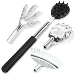 4 In 1 Oversized Back Scratcher Telescopic Scratching Back Scratcher Massager Scraper Extendable Telescoping Massage Relaxation