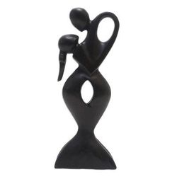 Wood sculpture, 'Soul Embrace'