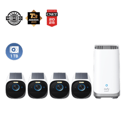eufyCam S3 Pro 4-Cam Kit + 1 TB Hard Drive White