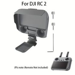 TEMU 2-in-1 Dji Rc Hood & Protector For 4 Pro/air 3/air 3s - Durable Abs Full Screen Remote Controller Sunshade, Adjustable Viewing Angle, Not For Dji R