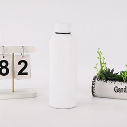 TEMU Chic Matte Stainless Steel Insulated Water Bottle - Leakproof, Portable Travel Cup For Beverages, Ideal For Car Use, Matte, Ladies,