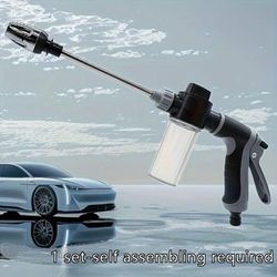 TEMU [high Pressure Water ] High Pressure Car Cleaning Water 3/4 Inch| Garden Hose Nozzle, Garden Watering Hose Sprayer, Long Handle Spray , Household Cleaning Tools