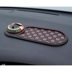 Tappetino antiscivolo multifunzione per auto, nuovo supporto multifunzionale per telefono cellulare da cruscotto, tappetino antiscivolo universale girevole per cruscotto auto con numero di parcheggio