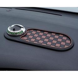 Tappetino antiscivolo multifunzione per auto, nuovo supporto multifunzionale per telefono cellulare da cruscotto, tappetino antiscivolo universale girevole per cruscotto auto con numero di parcheggio