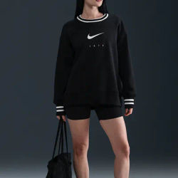 Nike Official Spring New Women's Warm Fleece Round-Neck Casual Sweatshirt HJ0950-010