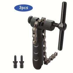 TEMU Professional Bicycle Chain Tool - Stainless Steel, Adjustable Tension For 5-12 Speed & Chains, Ideal For Installation & Removal, Bike Tools