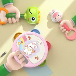 2/1 pièces Instruments de musique bébé 0 12 mois jouets Montessori musique tambour hochet enfants