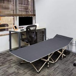 TEMU 1pc Foldable Guest Bed - Single Sleeper Cot For Small Spaces, Ideal For Camping/dorm/office (grey, 26.4x74.8x13.8 Inches)