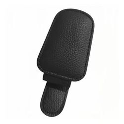 TEMU Car Sun Visor Fashion Glasses Holder, Pupu Pu Leather Leather Glasses Rack, Bill , Automatic , Colors Black, Grey, Beige, Pink, Car Interior Accessories, Ideal Gift For Holidays