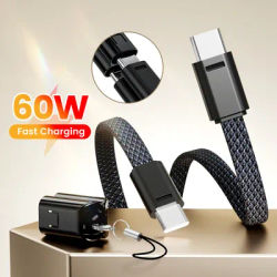 60W Short 16.5CM Type C to USB C Cable Fast Charging For Iphone 15 16 Xiaomi Samsung Huawei Power