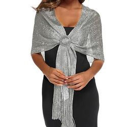 Elegante Anni Ruggenti Brillare Splendere Sciarpe da flapper Il grande Gatsby Charleston Costume Per donna San Valentino Mascherata Feste Matrimonio Formale Adulti Scialle Estate