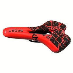 "TEMU 1pc "bike Grip" Logo Mountain Bike - Black, Waterproof Pu, High-elasticity Foam, Comfortable Seat For Cycling, |stylish Design|durable Foam"
