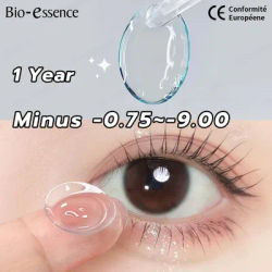 Bio-essence 1 Pair Contact Lenses with Diopters Lenses Correction With Degree Transparent Lenses With Prescription Yearly Lenses