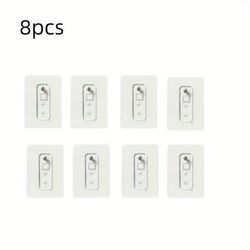TEMU 4/6/8/10/15/20pcs Screw Wall Hook, Transparent Sticky Hook, No Punching Required, For Kitchen, Bathroom, Home, Office Self Adhesive Hooks
