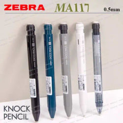 Japan ZEBRA Shake Mechanical Pencils MA117 0.5mm Hexagonal Barrel Vibrating Core Dispenser KNOCK PENCIL High Quality Instruments