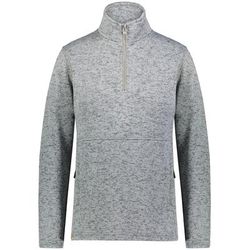 Holloway 223740 Women's Alpine Sweater Fleece 1/4 Zip Pullover in Graphite Grey size Small | Polyester