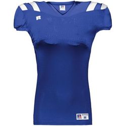 Russell Athletic R0100M Canton Football Jersey T-Shirt in Royal/White size 3XL | Polyester/Spandex Blend