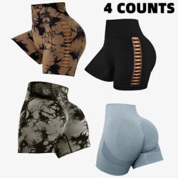 High Waist Lift Hip Elastic Women Leggings Casual Outdoors Running And Cycling Pants Yoga Workout Partial Tie-dye Sports Legging