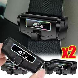 TEMU 2pcs Car Seat Belt Shoulder Adjusters - Anti-neck Chafing Design With , Durable Plastic & Metal Clips For , Reduces Discomfort & Enhances
