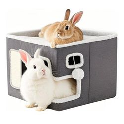 TEMU 1pc Multi-level Small Pet Hideaway Bed House, Tube Hideout, Interactive Play For Boredom , With Connectors & Accessories, For Rabbits, Guinea Pigs, Mice, Hamsters, Hedgehogs, Rats
