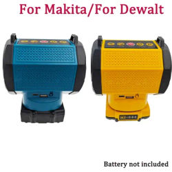 Pour Makita/Dewalt 18V Li-ion batterie haut-parleur Bluetooth avec Port USB type-c lecteur de Charge haut-parleur amplificateur pour la maison, fête