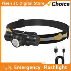 Emergency Strong Light Headlamp 3000LM Waterproof Headlight USB Type-C Torch Camping Hunting Fishing Camping Outdoor Lamp