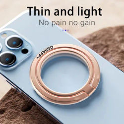 Mobile Phone Strong Magnetic Metal Finger Ring Holder for Magsafe 360° rotating Universal Folding