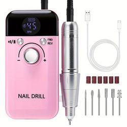 TEMU Professional Electric Nail Drill Machine 45000rpm Nail Drills With Nail Sander Portable Nail File For