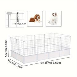 TEMU 24 Panels Small Animal Playpen, Big Hamster Cages, Pet Playpen, Rabbit Cage, Collapsible Metal Wire Kitten Cat Cage Crate Village Indoor & Outdoor Playpen