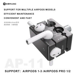 Mijing AP-11 fixation pour écouteurs ajustement parfait, multi-fonctionnel pour AirPods entretien réparation réduction du bruit Microphone Repa