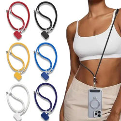 Universal Mobile Phone Lanyard Neck Band Hanging Rope Anti-lost Cell Phone Lanyard with Patch Adjustable Phones Nylon Straps