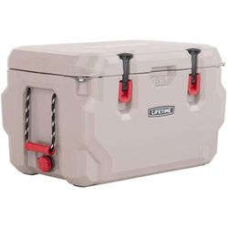 Lifetime Products 65 Quart High Performance Cooler Khaki/Red 91070
