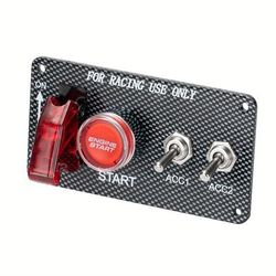 TEMU Ignition Switch Panel 12v 4in 1 Rocker Switch With Engine Push Button Toggle Switches With Relay Wiring Harness Led For Rv Truck Racing Marine Trailer