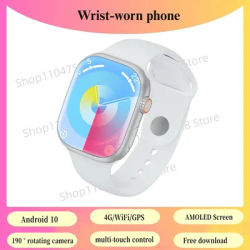 CD99 S9 S10 Smart Watch Smartwatch With 800W Rotating Camera GPS WIFI Compass 4G SIM Card 128GB Momery Android 10 Phone Watch