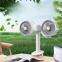 TEMU A Usb Fan With And Dual Controls That Clamped And Adjusted. A Handy And Cooling Device For Summer Camping And Travel.