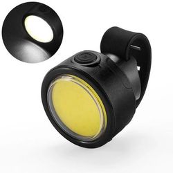 TEMU Usb Rechargeable Mini Led Bike Light - Adjustable Brightness Front & Rear Bicycle Flashlight, Portable Cycling Safety Lighting With Abs Material, Black Handlebar Mount, White/red , Bicycle Lights
