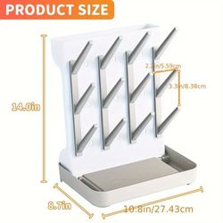 TEMU 1 Grey Baby Bottle Dryer Rack: Large Vertical Bottle Drying Stand - Space-saving Upright Rack For Cleaning Baby Bottles And Pump Parts