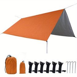 TEMU 1pc Portable Sunshade And Rainproof Sky Curtain Tent For Outdoor Camping - Protects From Sun And Rain