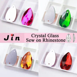 JIN Glitter Sew on Rhinestone For Needlework Sewing Crystal AB Clear Strass Flatback Stone For Clothes Accessories Wedding Dress