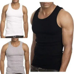 1 Pcs Solid Running Vest Men Sleeveless O-Neck Tank Top Gym Fitness Vest Slimming Summer Compression