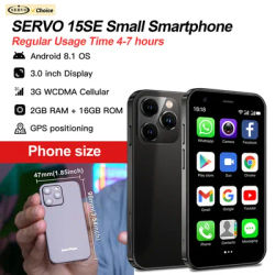 SERVO Small Smartphone WCDMA 3G Dual SIM 3.0-inch Mini Pocket Cellphone 2GB RAM 16GB ROM GPS WiFi Android 8.1 Cheap Mobile Phone