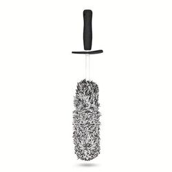 TEMU Microfiber Car Wheel Brush - Gentle Tire Cleaning And Dusting Tool, Essential For Car Maintenanc